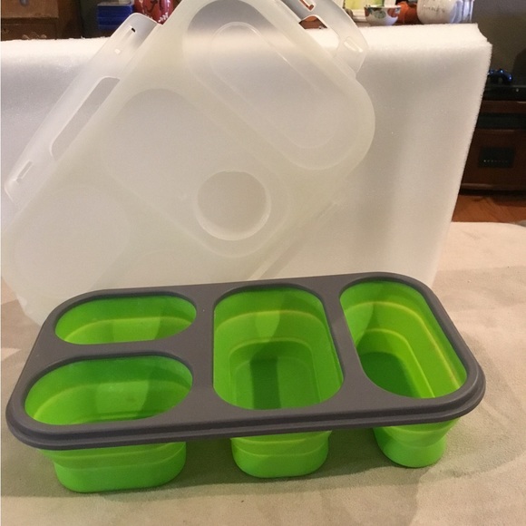Silicone Covered interlocking tray with lid. - Picture 6 of 7
